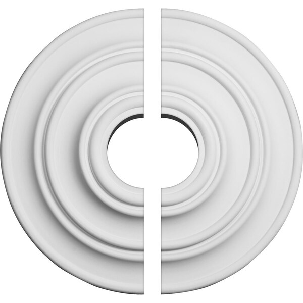 Ekena Millwork Classic Ceiling Medallion, Two Piece (Fits Canopies up to 4 1/8"), 13 1/4"OD x 3 1/2"ID x 1/2"P CM13CL2-03500 - main